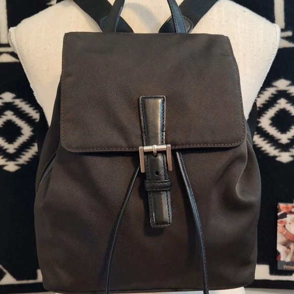 🖤Vintage Y2K Coach D3J-7441 Nylon & Leather Trim Adjustable Backpack 🖤 - Picture 14 of 16